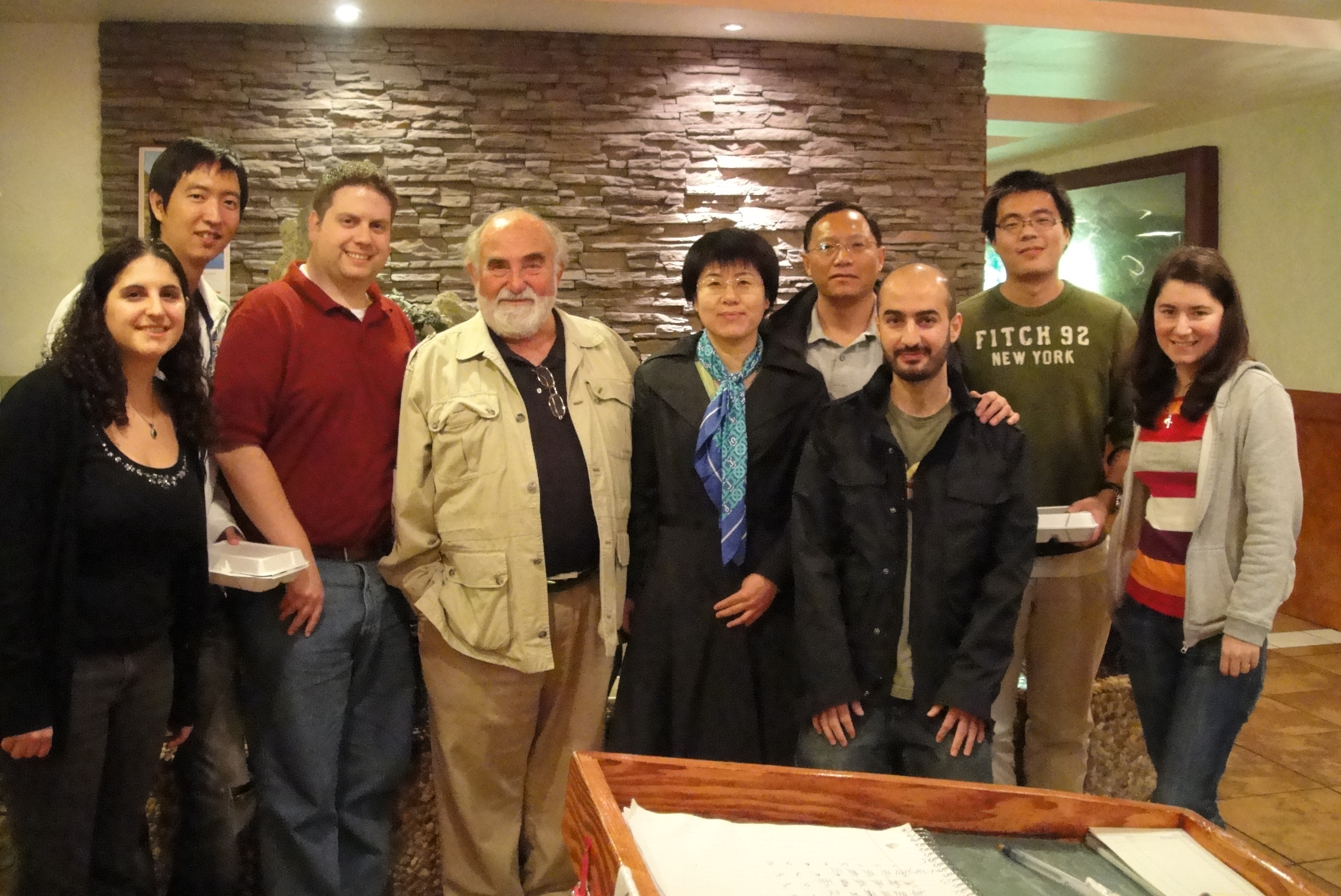 Photo where Jianhua was with Stephan, Peng and their students, taken at Tallahassee, 2010